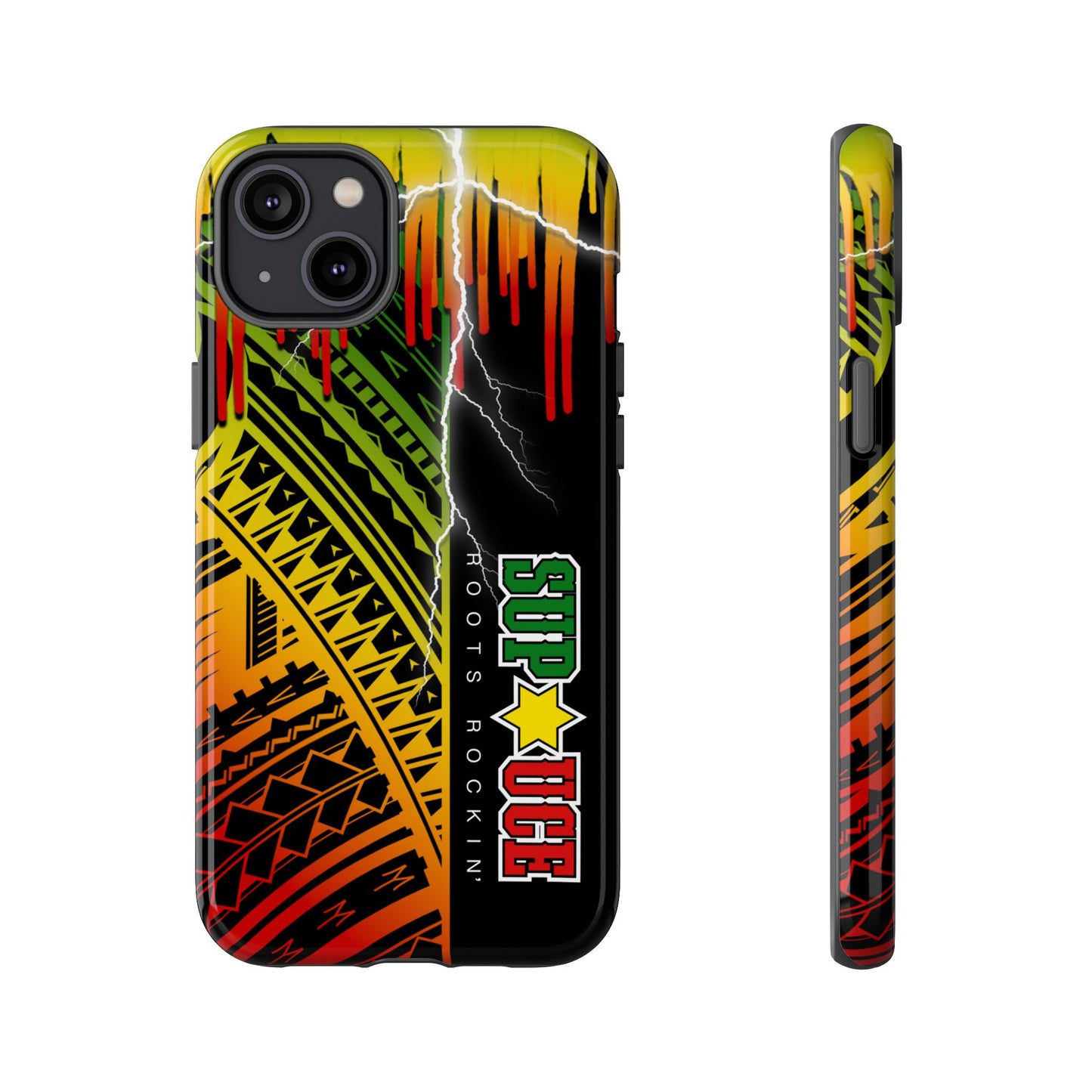 Tribal Turf Tough Cases: Vibrant Rasta-Inspired Phone Case