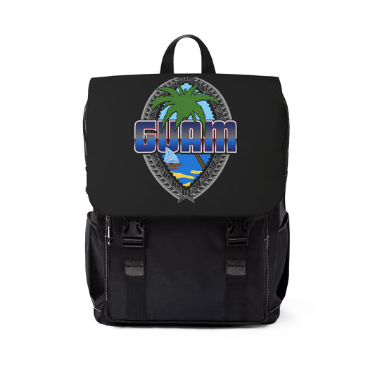 GUAM TRIBAL SEAL Casual Shoulder Backpack, Black