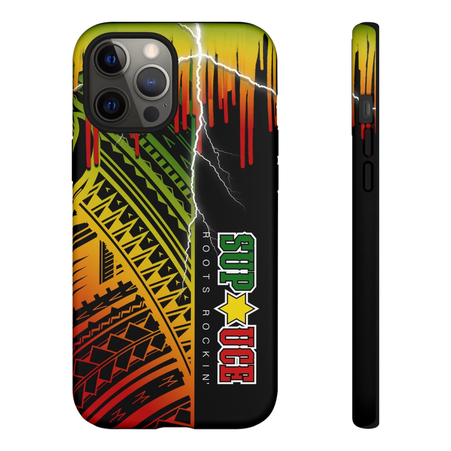 Tribal Turf Tough Cases: Vibrant Rasta-Inspired Phone Case