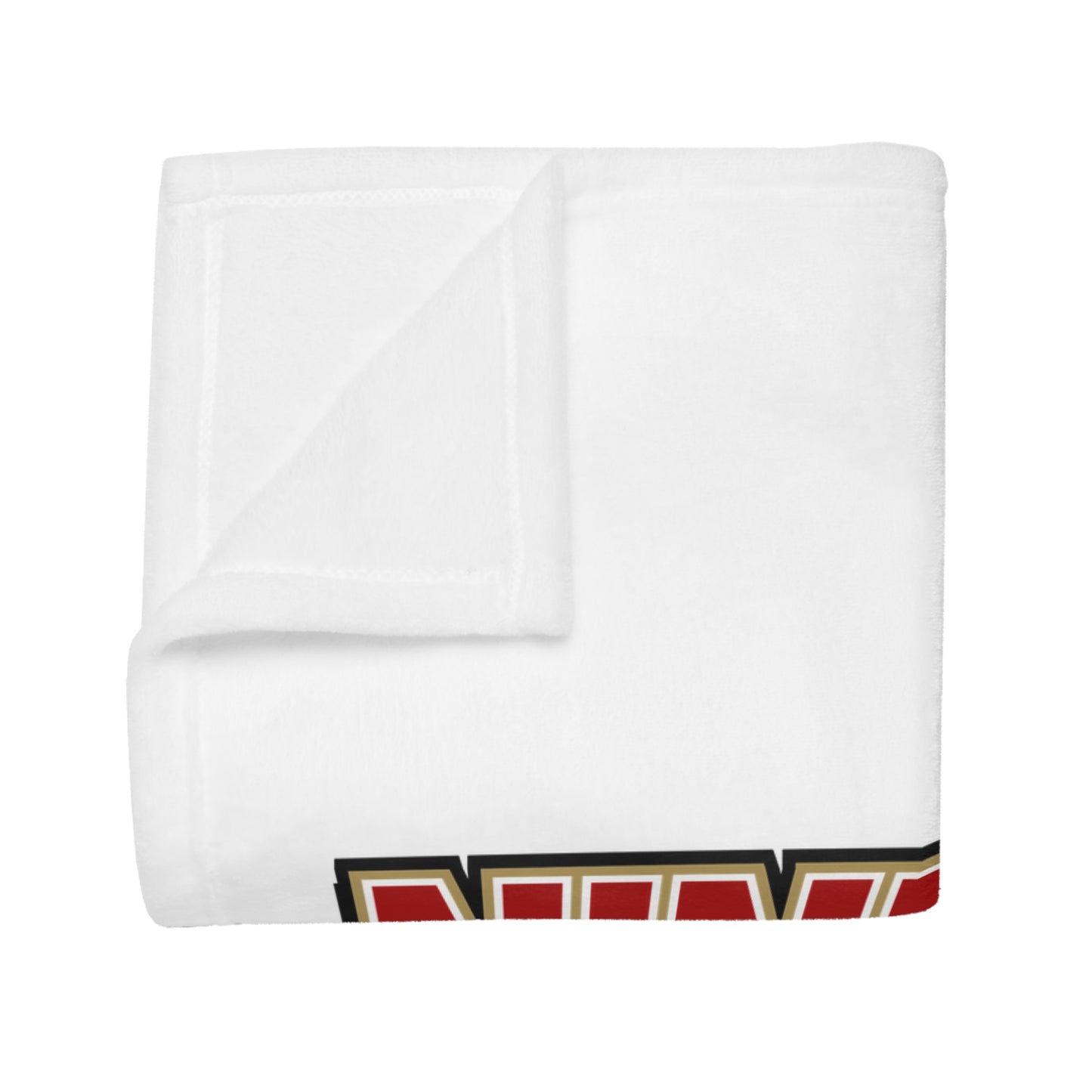 NINERGANG Plush Fleece Blanket, White NinerGang 49 In Tribal