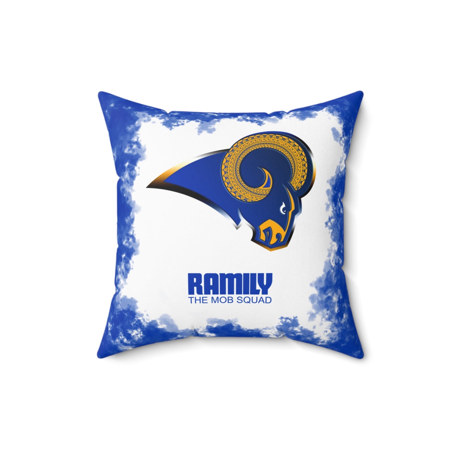 Ramily Tribal Faux Suede Square Pillow Rams Faux Suede Pillow, Fan Cave Gift for Him