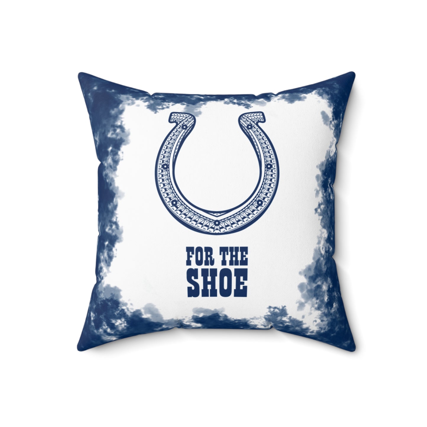 Colts Tribal Faux Suede Square Pillow Colts Faux Suede, Fan Cave Gift