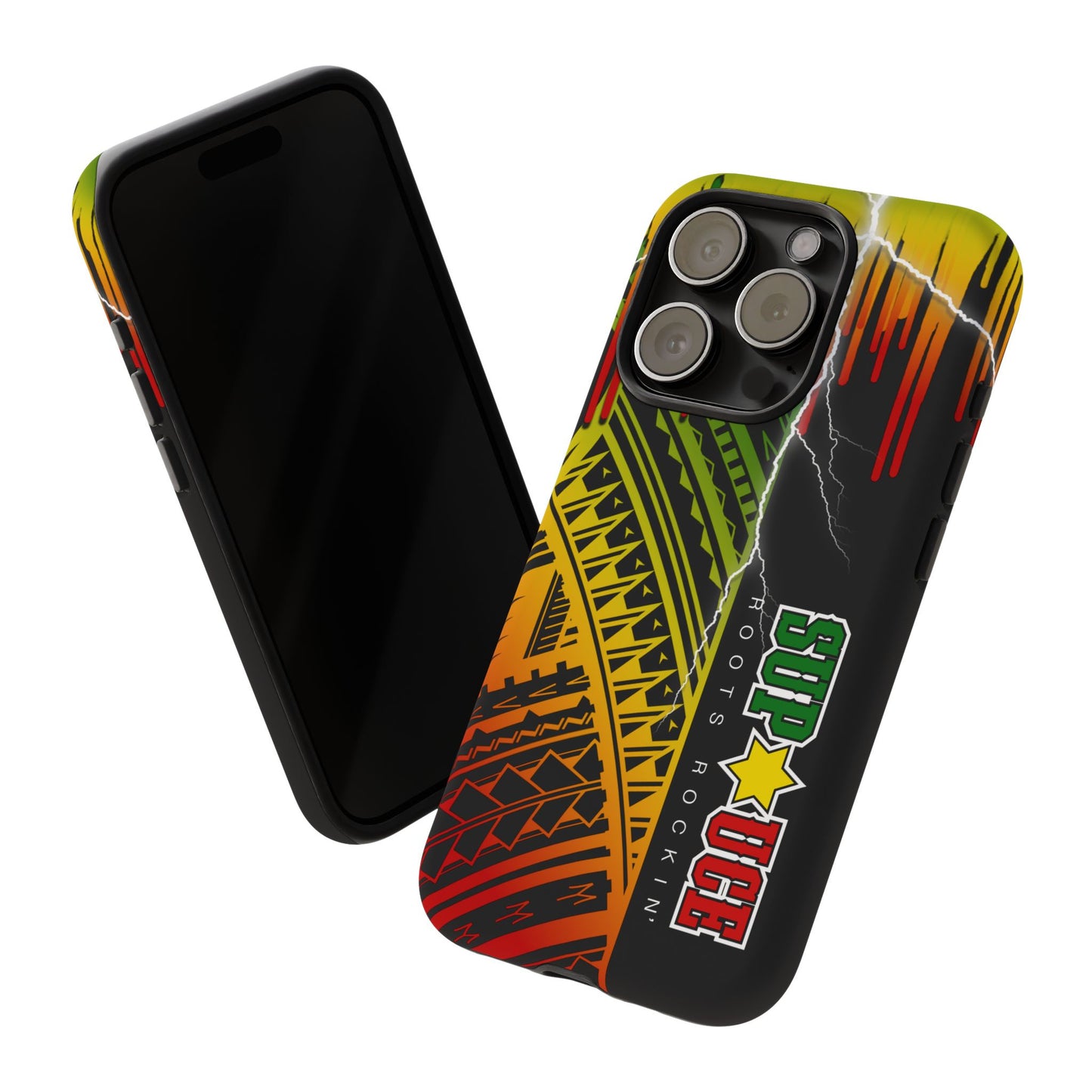 Tribal Turf Tough Cases: Vibrant Rasta-Inspired Phone Case