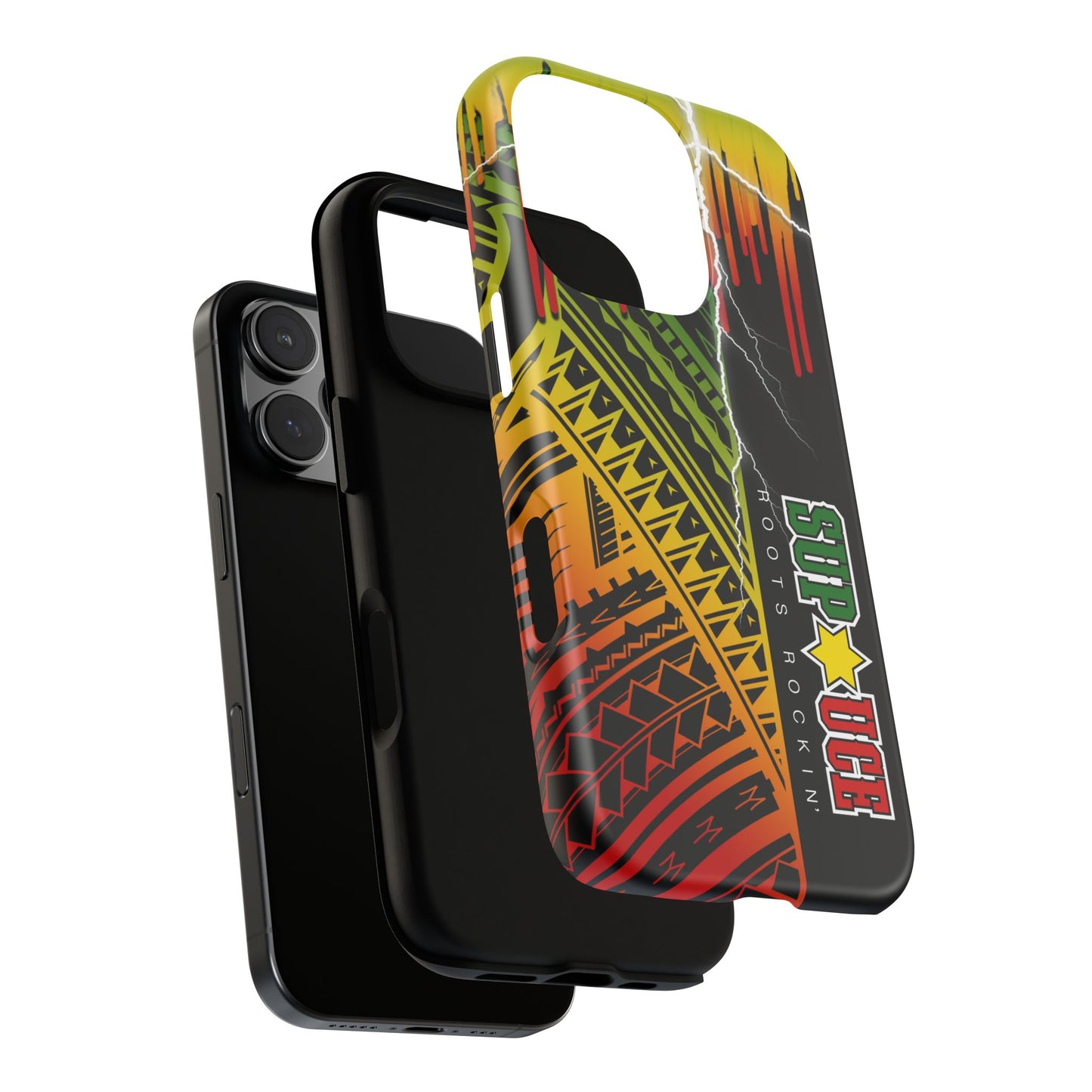 Tribal Turf Tough Cases: Vibrant Rasta-Inspired Phone Case