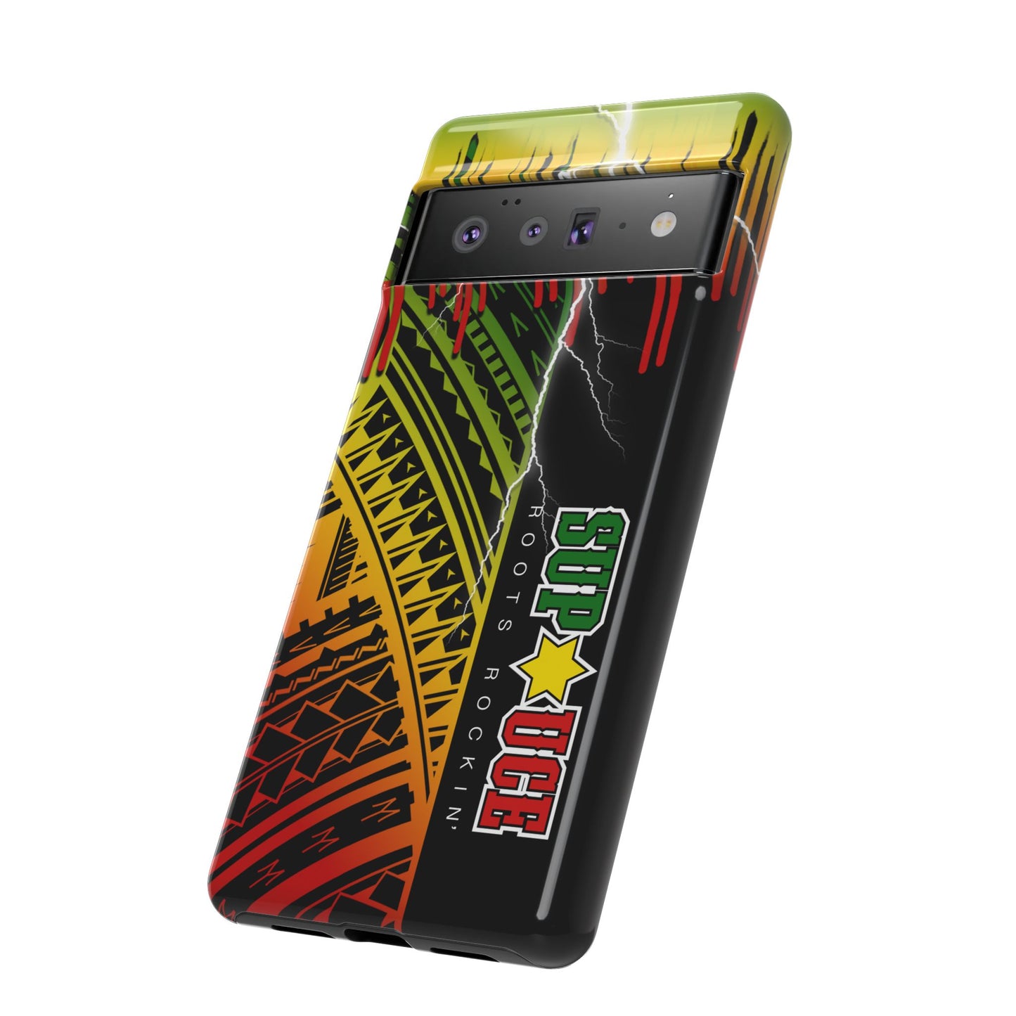 Tribal Turf Tough Cases: Vibrant Rasta-Inspired Phone Case