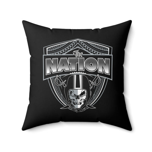 The Nation Faux Suede Square Pillow Raiders Tribal Faux Suede Pillow