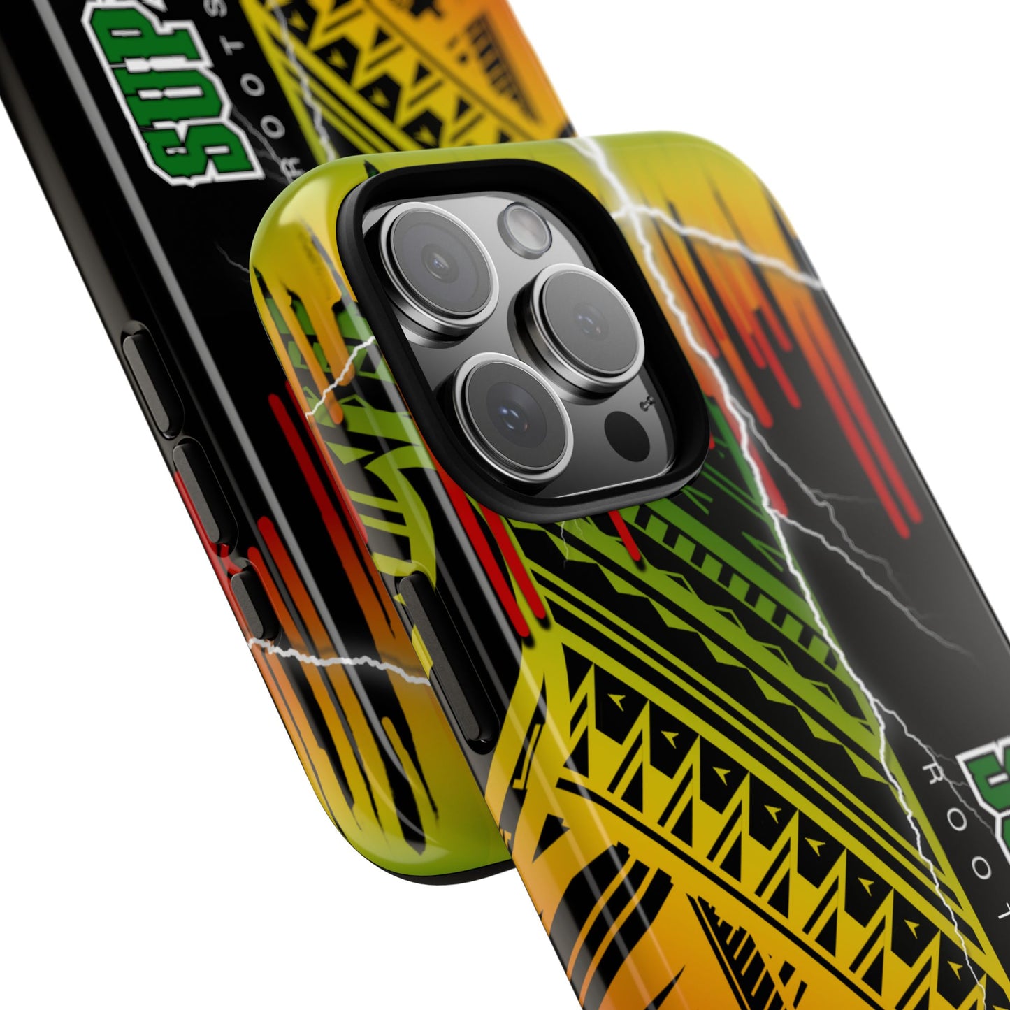 Tribal Turf Tough Cases: Vibrant Rasta-Inspired Phone Case