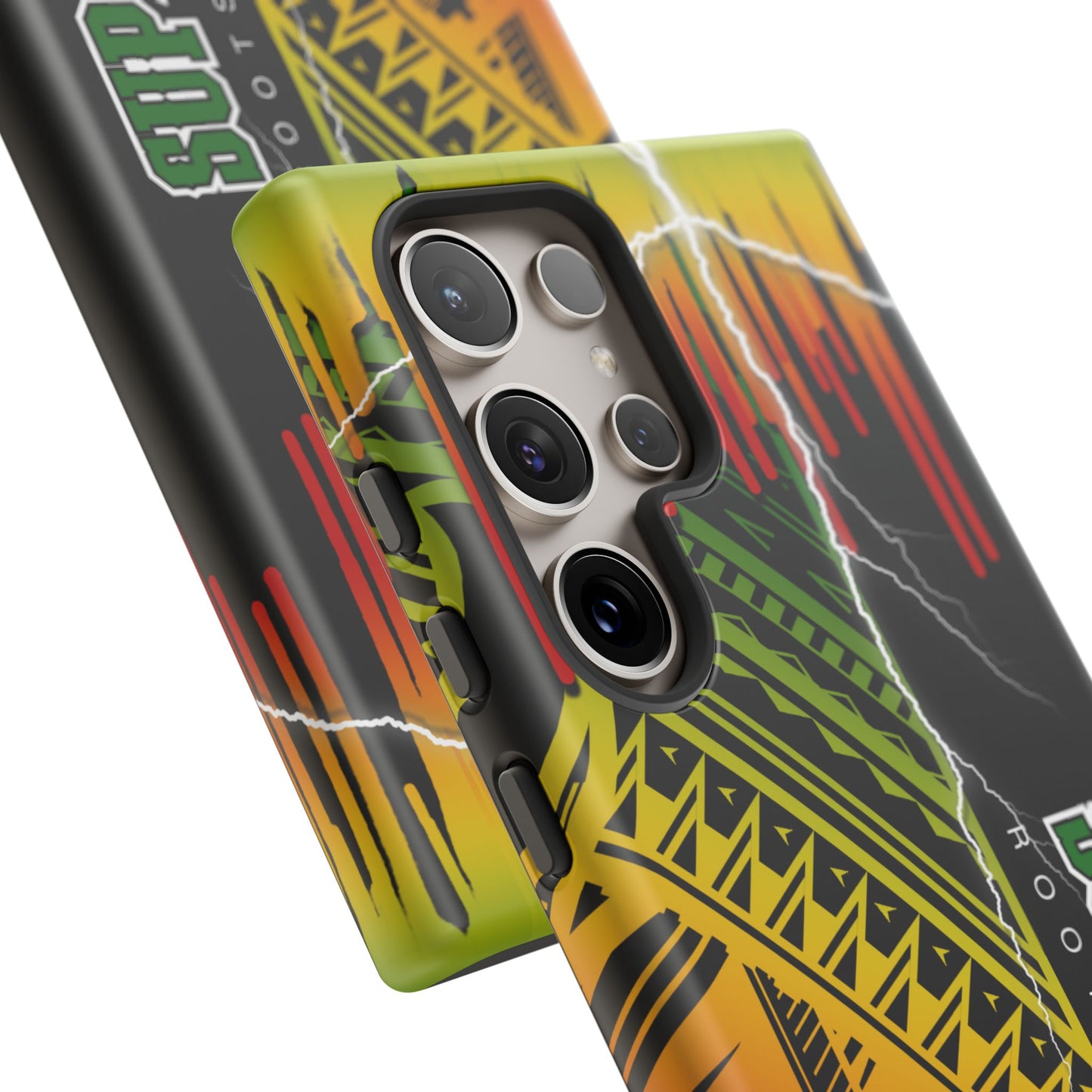 Tribal Turf Tough Cases: Vibrant Rasta-Inspired Phone Case