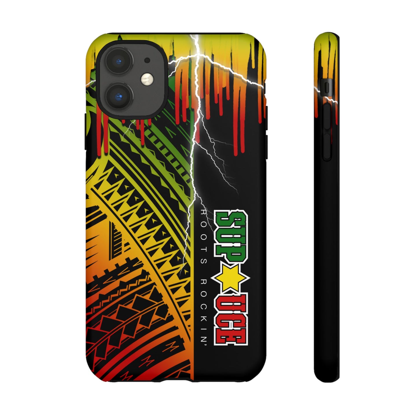 Tribal Turf Tough Cases: Vibrant Rasta-Inspired Phone Case