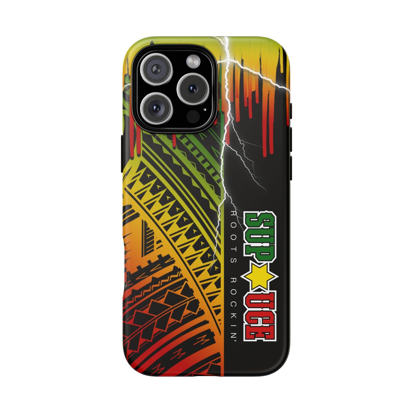 Tribal Turf Tough Cases: Vibrant Rasta-Inspired Phone Case