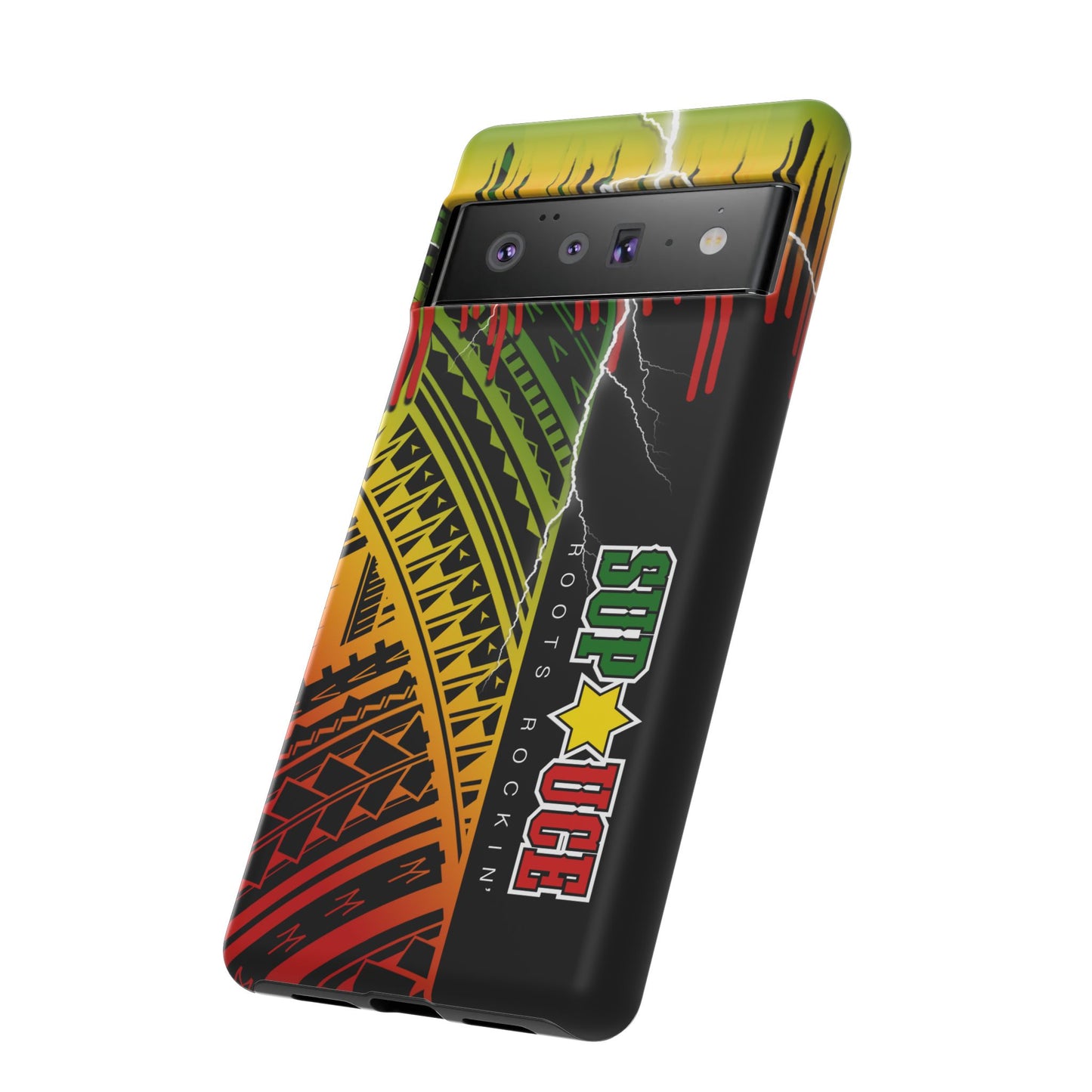 Tribal Turf Tough Cases: Vibrant Rasta-Inspired Phone Case