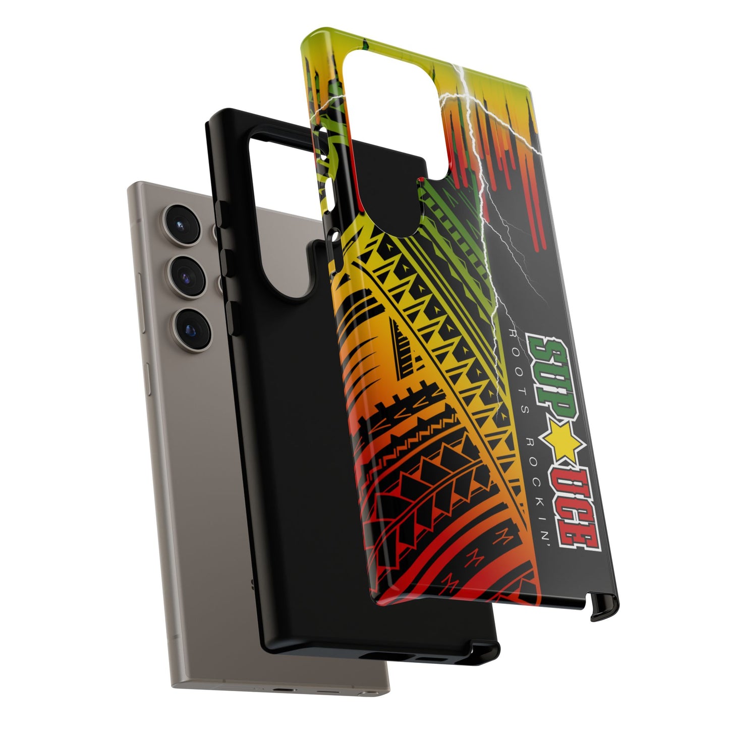 Tribal Turf Tough Cases: Vibrant Rasta-Inspired Phone Case