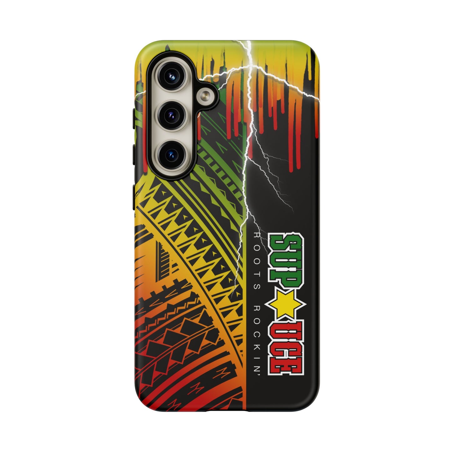 Tribal Turf Tough Cases: Vibrant Rasta-Inspired Phone Case