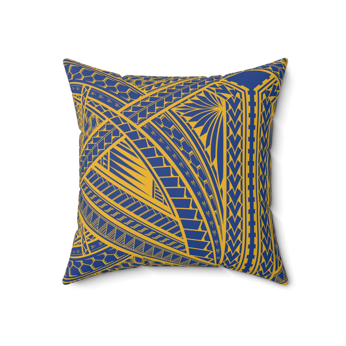 DUBS Faux Suede Square Pillow DUBS Blue Tribal Faux Suede Pillow