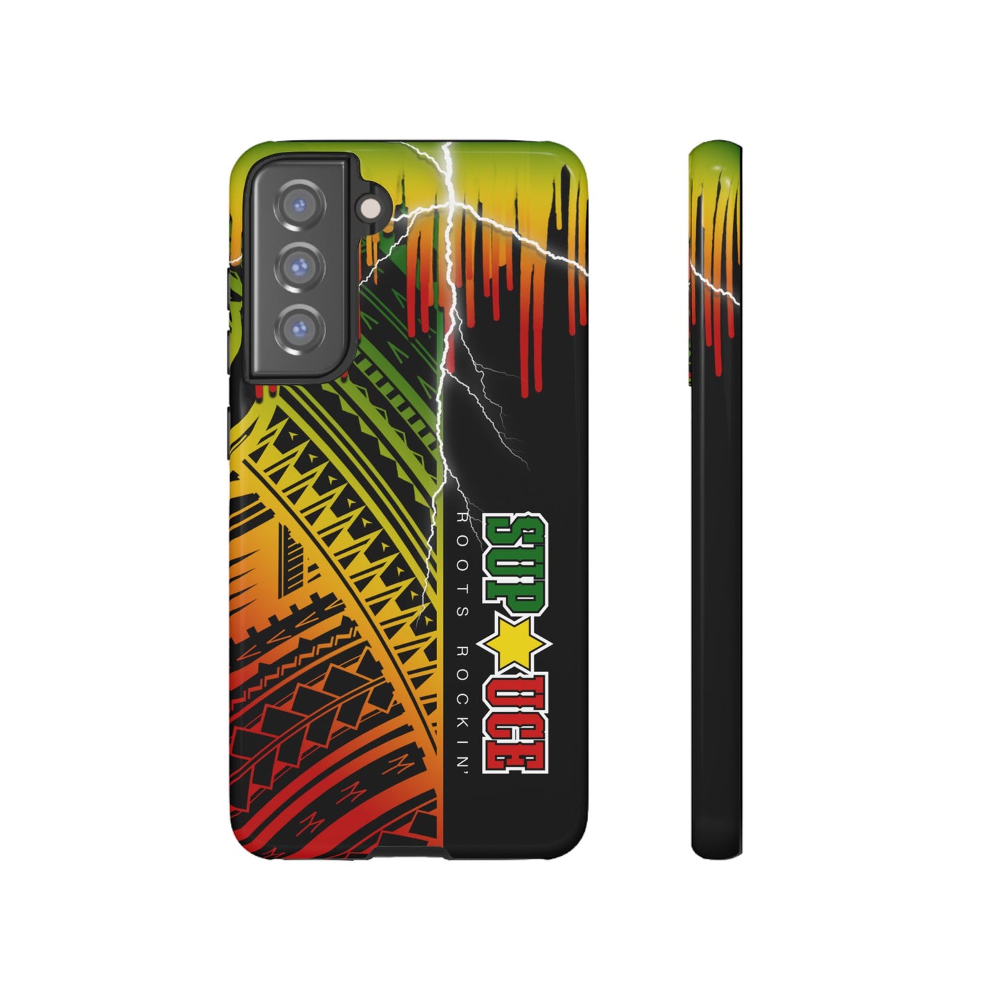 Tribal Turf Tough Cases: Vibrant Rasta-Inspired Phone Case