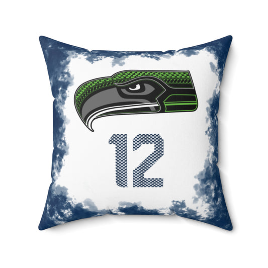 Hawks Tribal Faux Suede Square Pillow Hawks Faux Suede Pillow, Man Cave Gift for Him