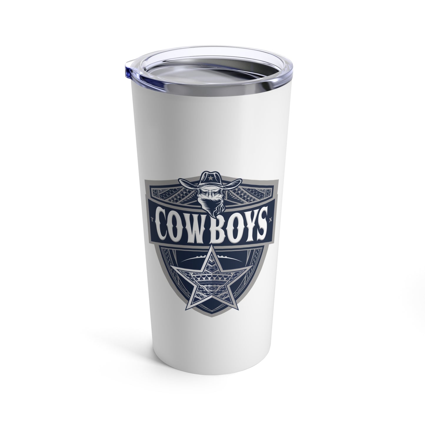 COWBOYS TRIBAL STAR Tumbler 20oz, White