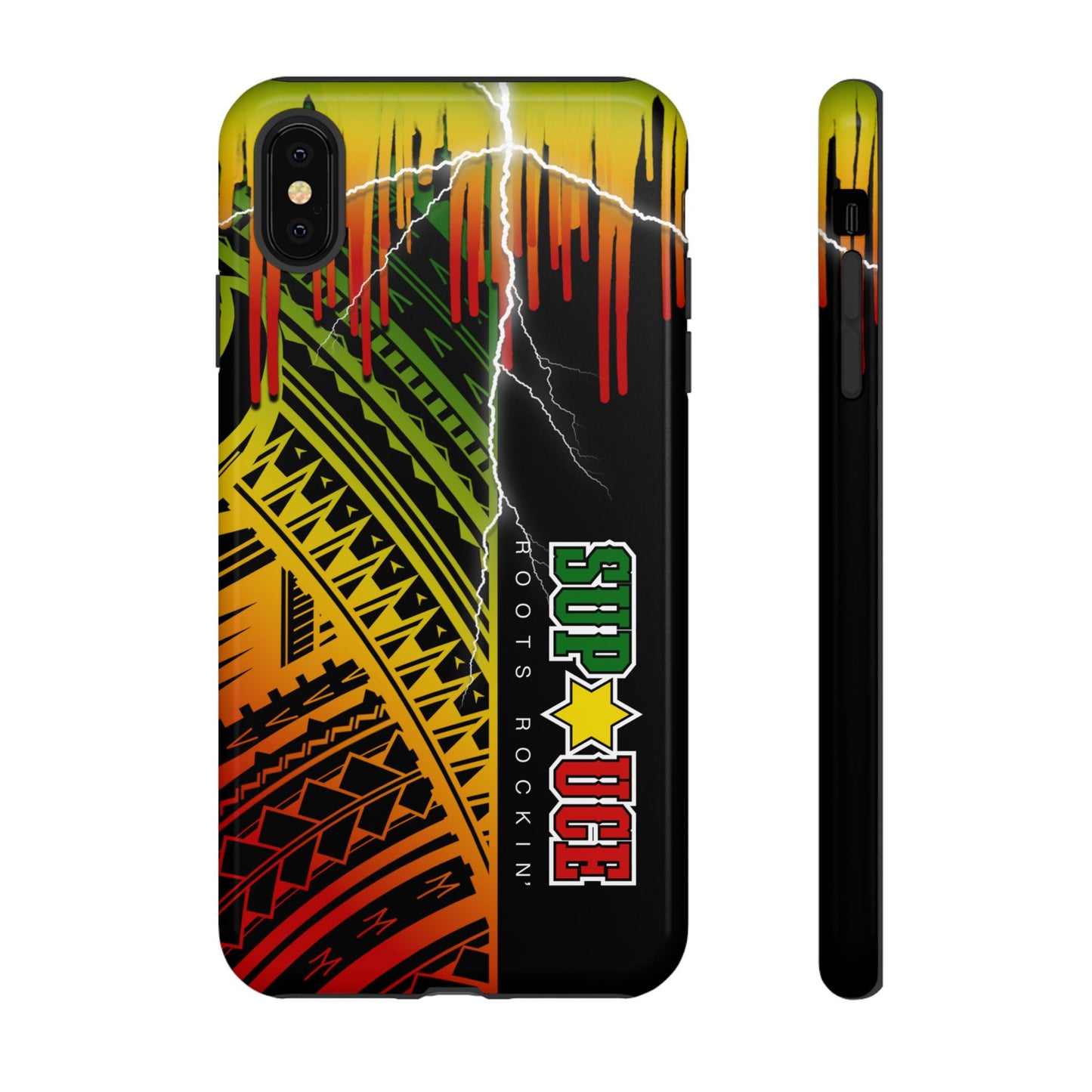 Tribal Turf Tough Cases: Vibrant Rasta-Inspired Phone Case