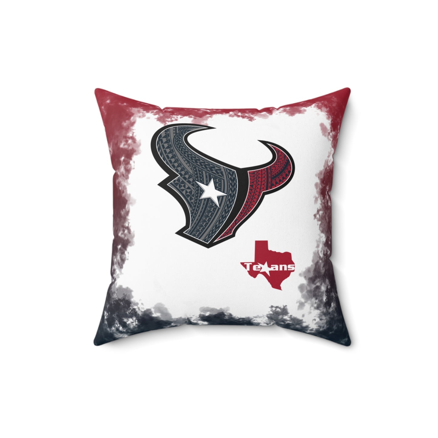 Texans Tribal Faux Suede Square Pillow Texans Faux Suede Pillow, Man Cave Gift for Him