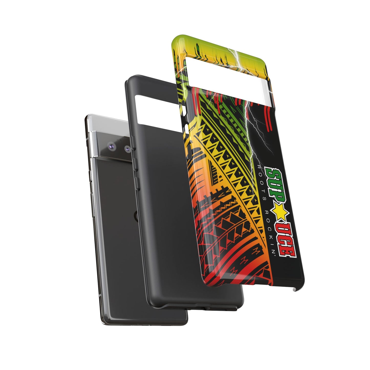 Tribal Turf Tough Cases: Vibrant Rasta-Inspired Phone Case