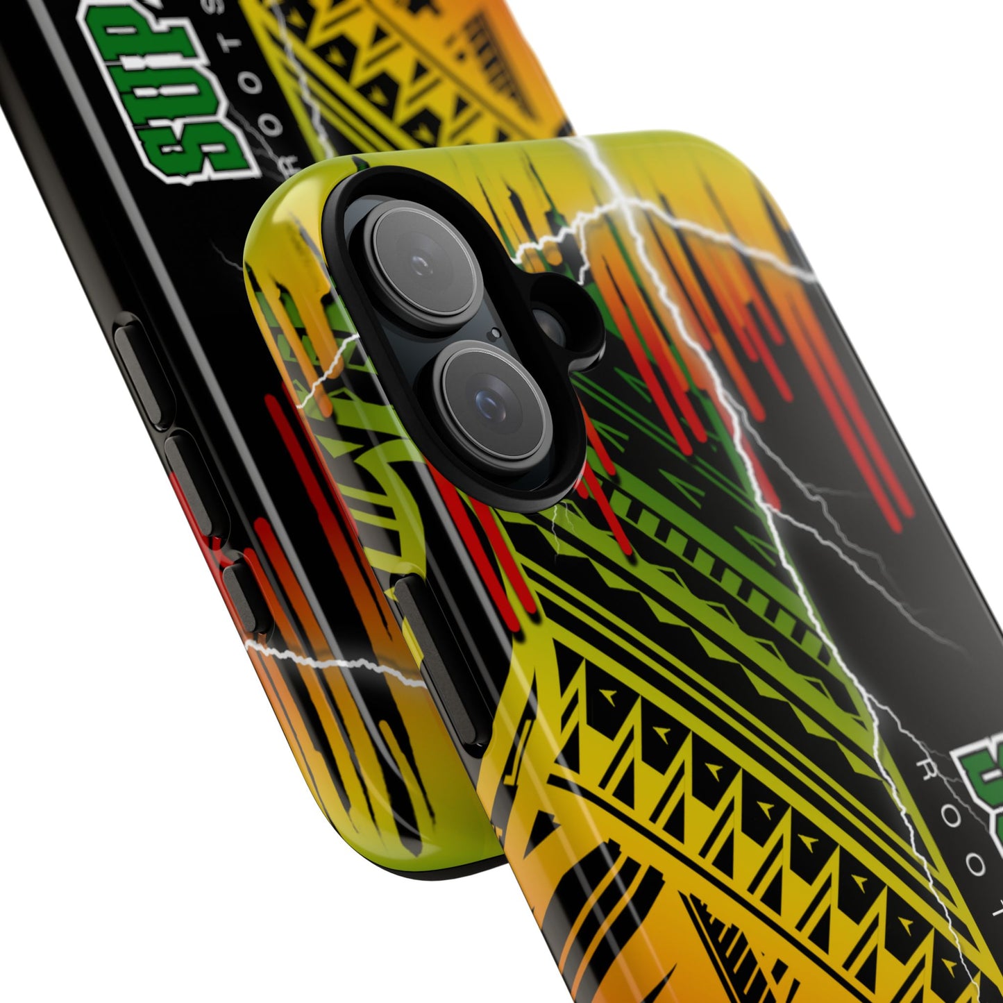 Tribal Turf Tough Cases: Vibrant Rasta-Inspired Phone Case