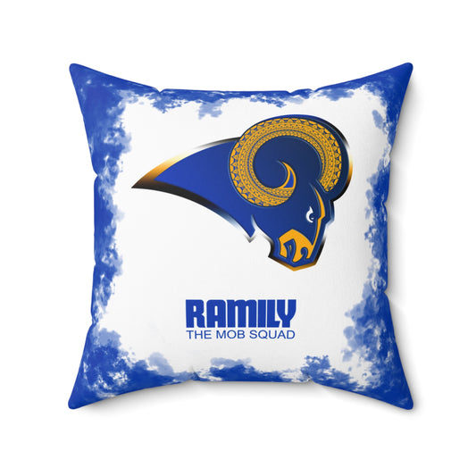 Ramily Tribal Faux Suede Square Pillow Rams Faux Suede Pillow, Fan Cave Gift for Him