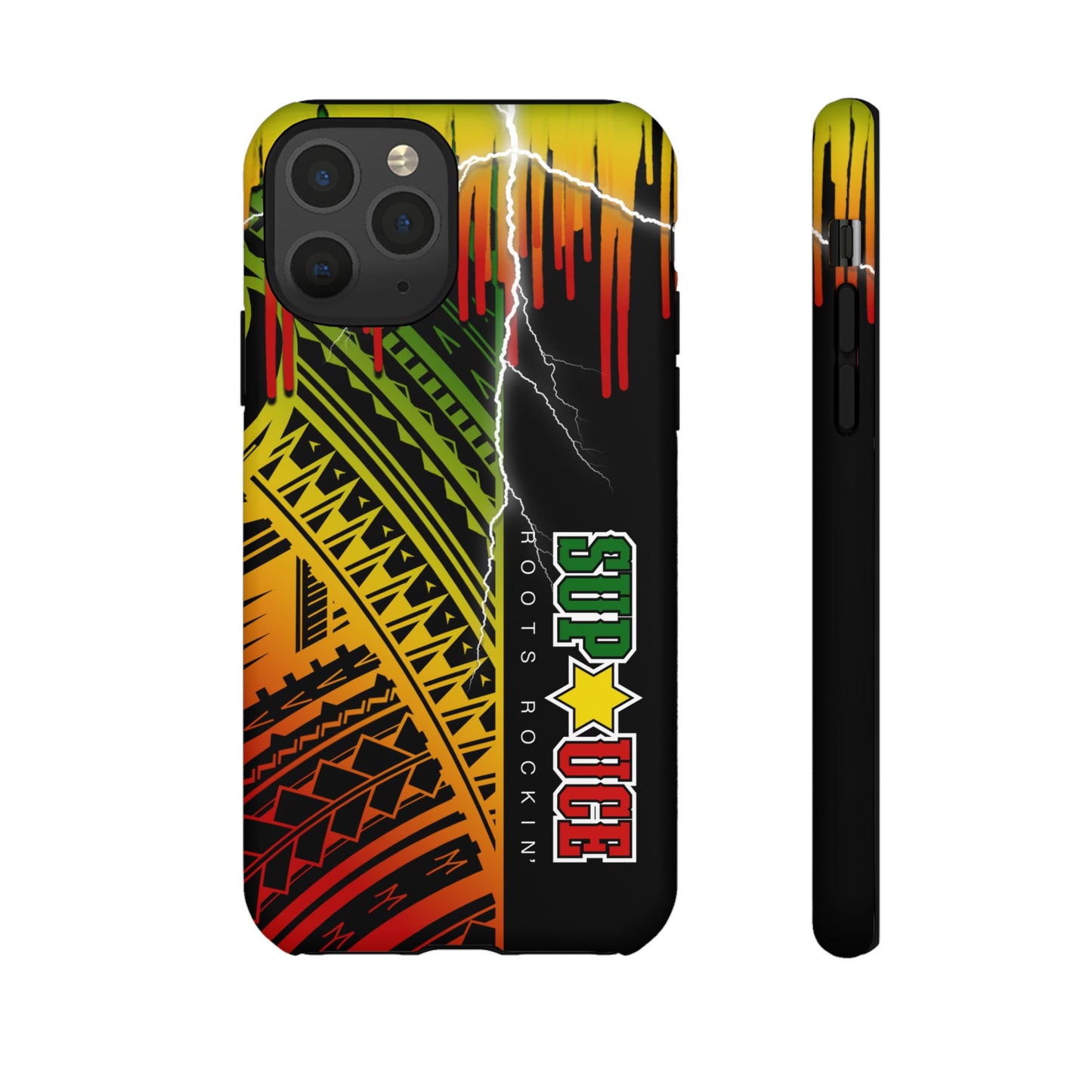 Tribal Turf Tough Cases: Vibrant Rasta-Inspired Phone Case