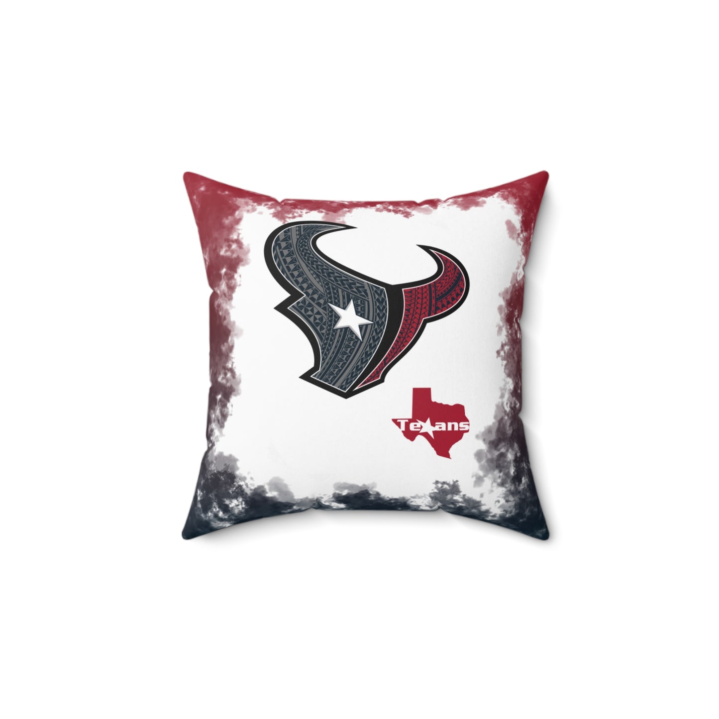 Texans Tribal Faux Suede Square Pillow Texans Faux Suede Pillow, Man Cave Gift for Him