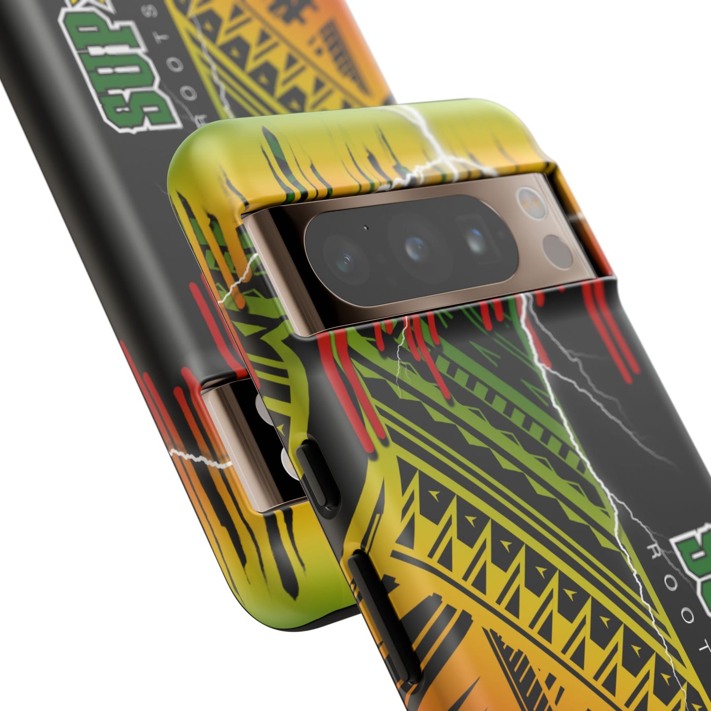 Tribal Turf Tough Cases: Vibrant Rasta-Inspired Phone Case