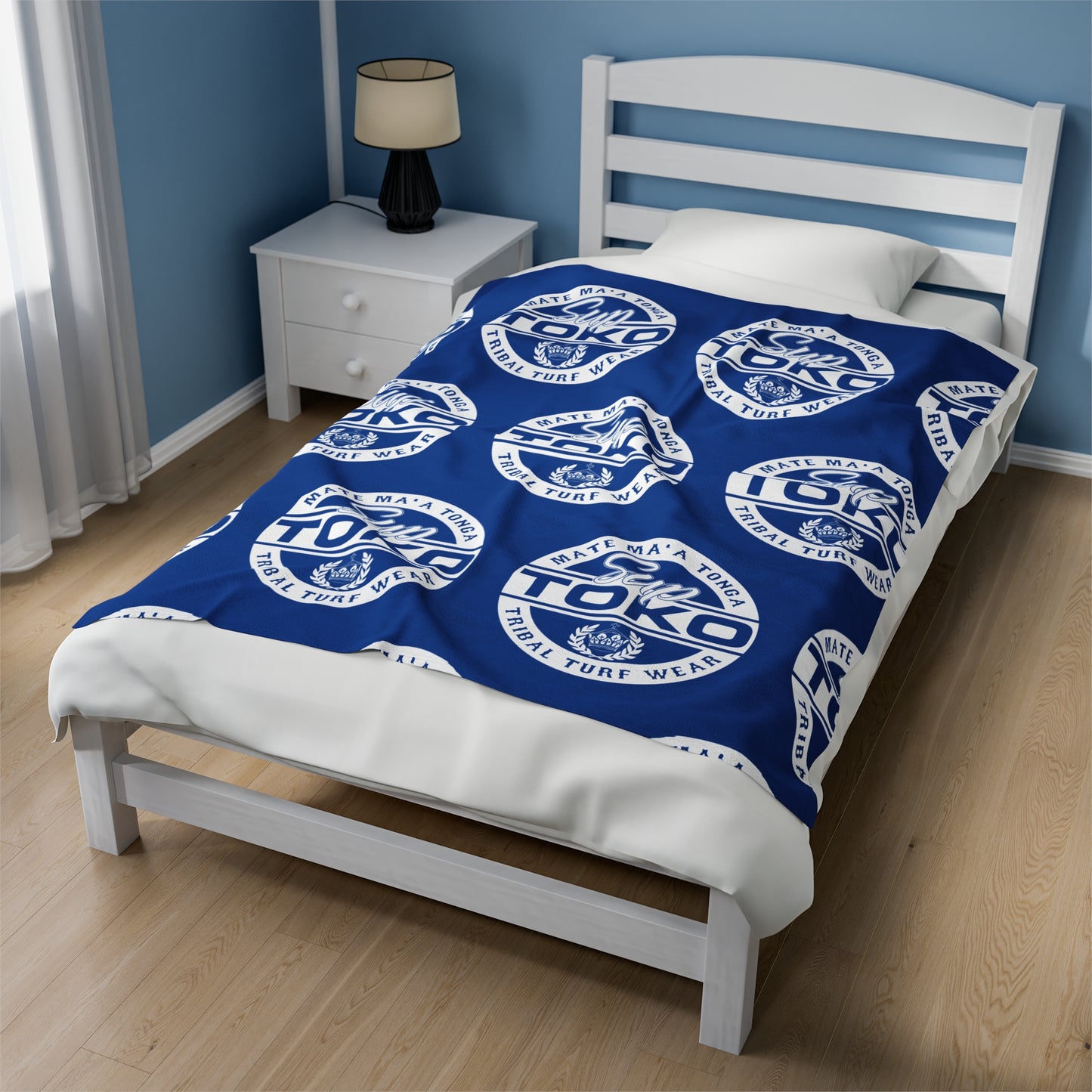 SUP TOKO TTW Velveteen Plush Blanket, Royal Tribal Turf Wear Design