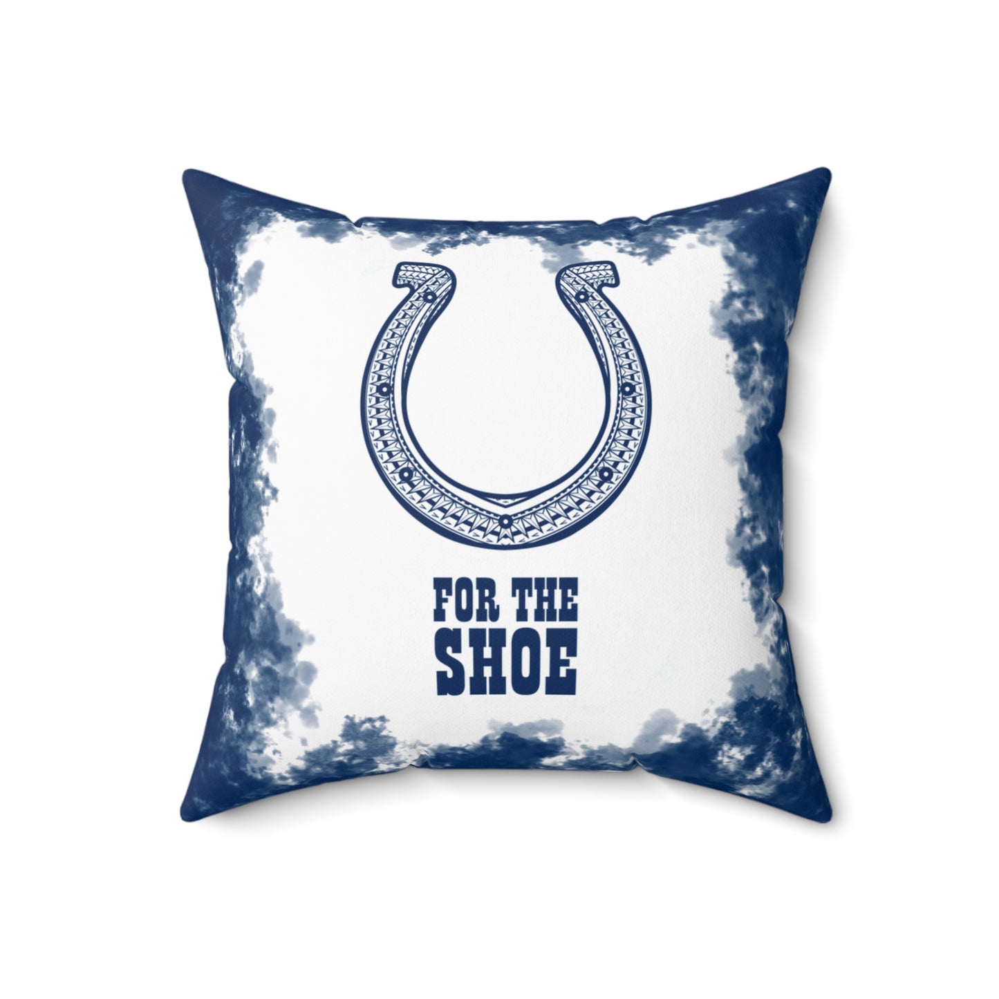 Colts Tribal Faux Suede Square Pillow Colts Faux Suede, Fan Cave Gift