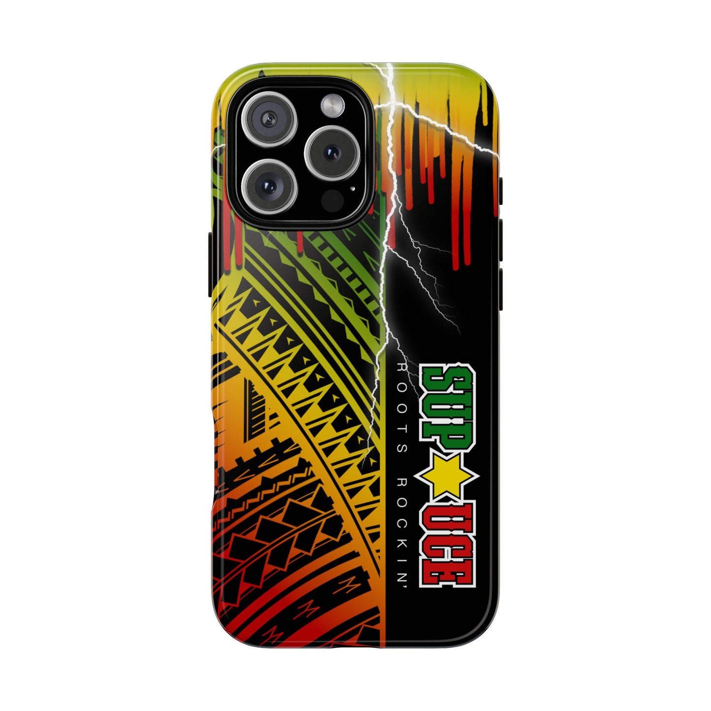 Tribal Turf Tough Cases: Vibrant Rasta-Inspired Phone Case