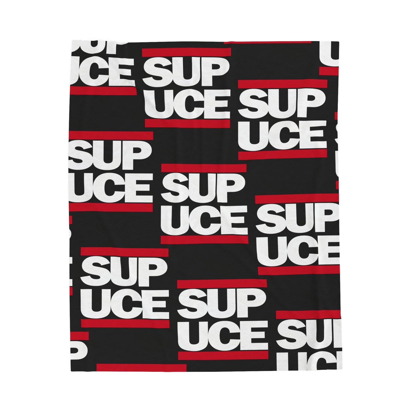 SUP UCE Velveteen Plush Blanket, Black Hip Hop Homage Design