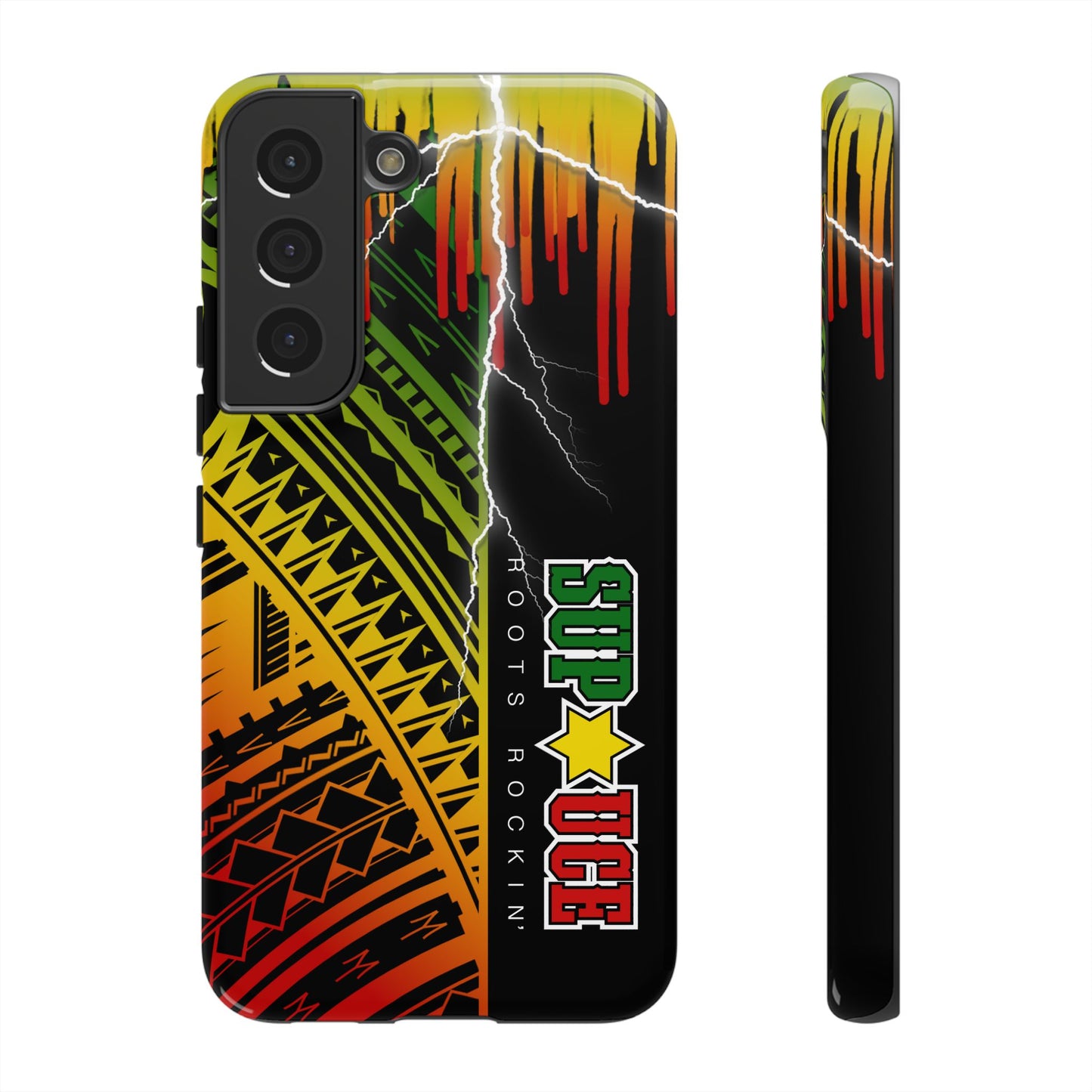 Tribal Turf Tough Cases: Vibrant Rasta-Inspired Phone Case