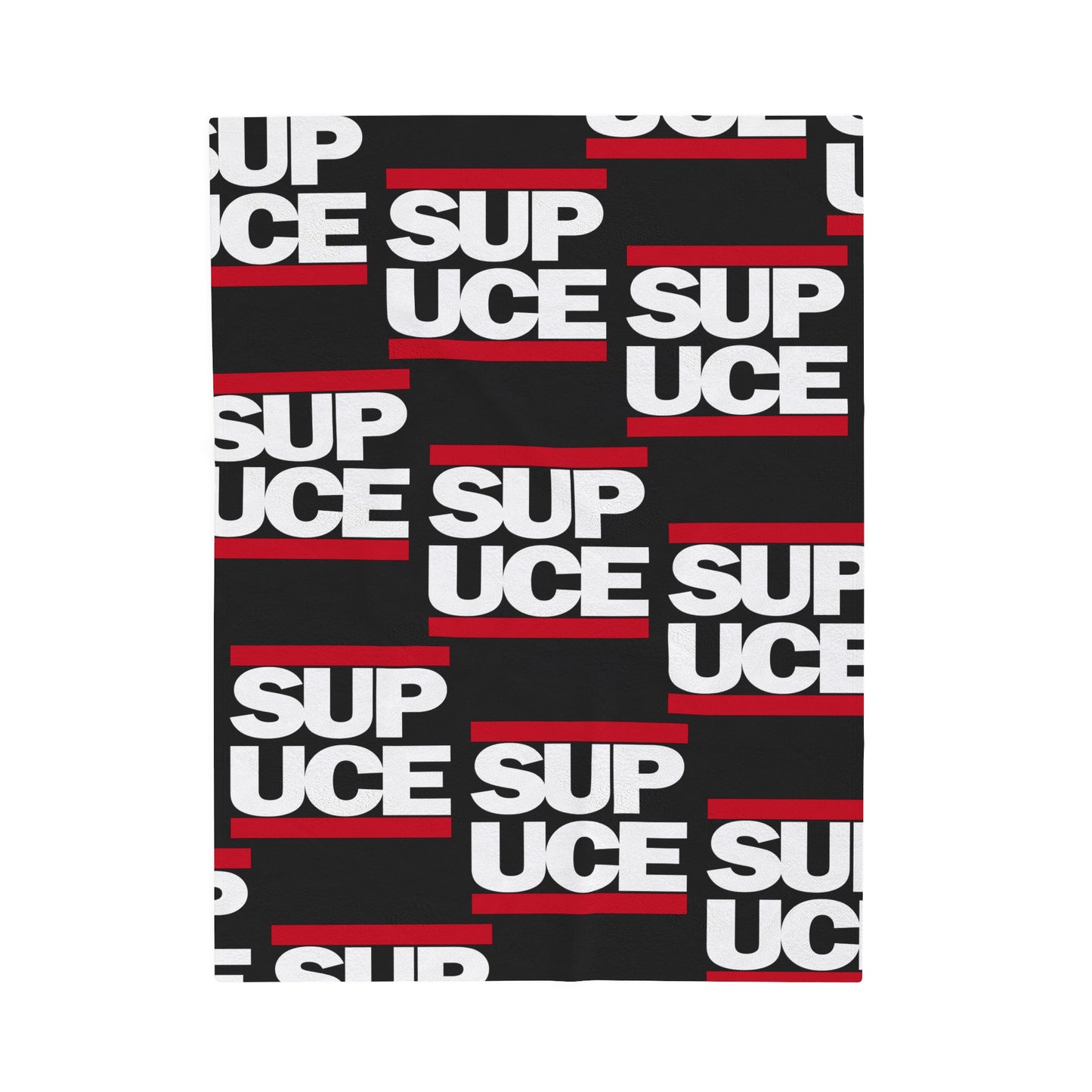 SUP UCE Velveteen Plush Blanket, Black Hip Hop Homage Design