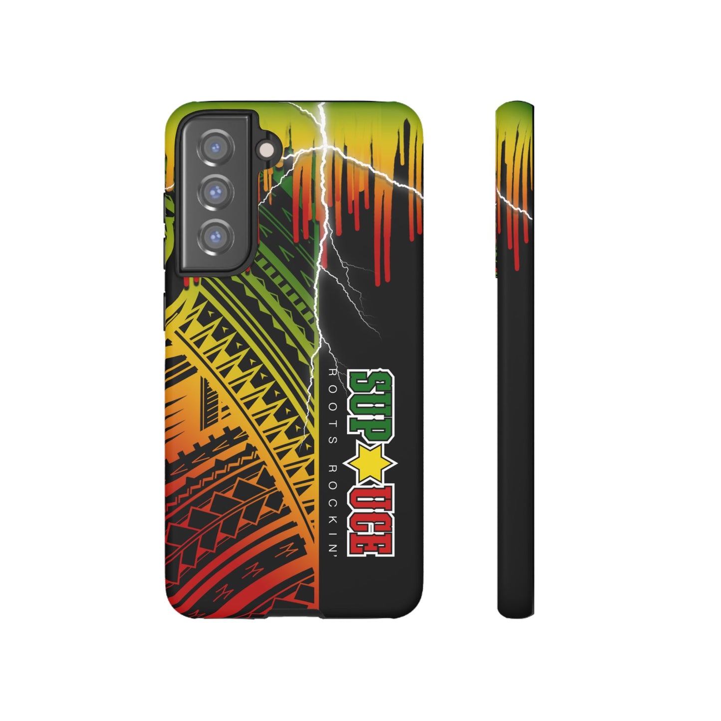 Tribal Turf Tough Cases: Vibrant Rasta-Inspired Phone Case