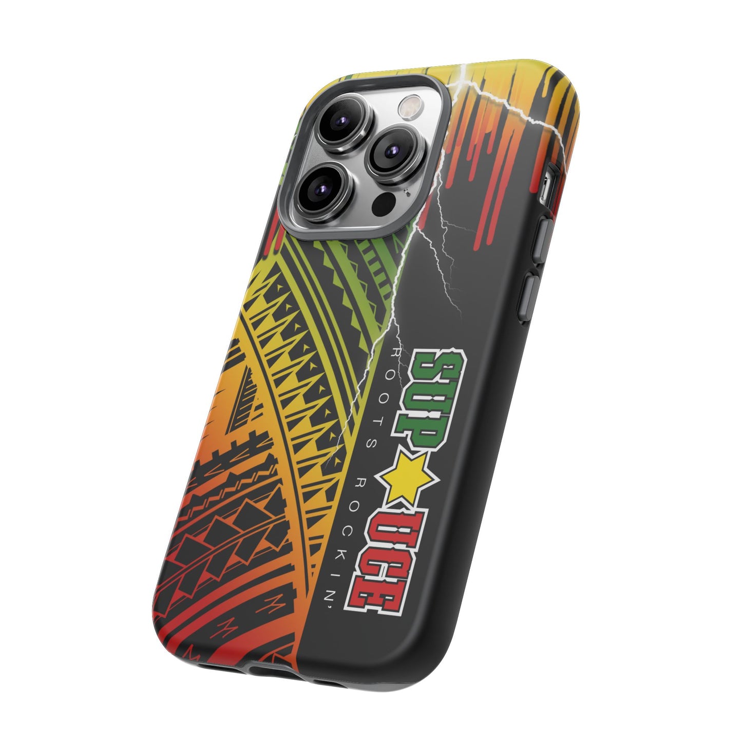 Tribal Turf Tough Cases: Vibrant Rasta-Inspired Phone Case