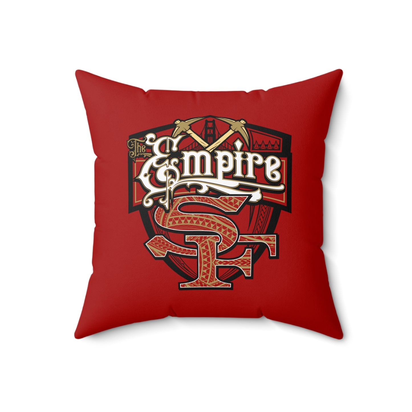 The Empire Faux Suede Square Pillow Niner Empire Tribal Faux Suede Pillow