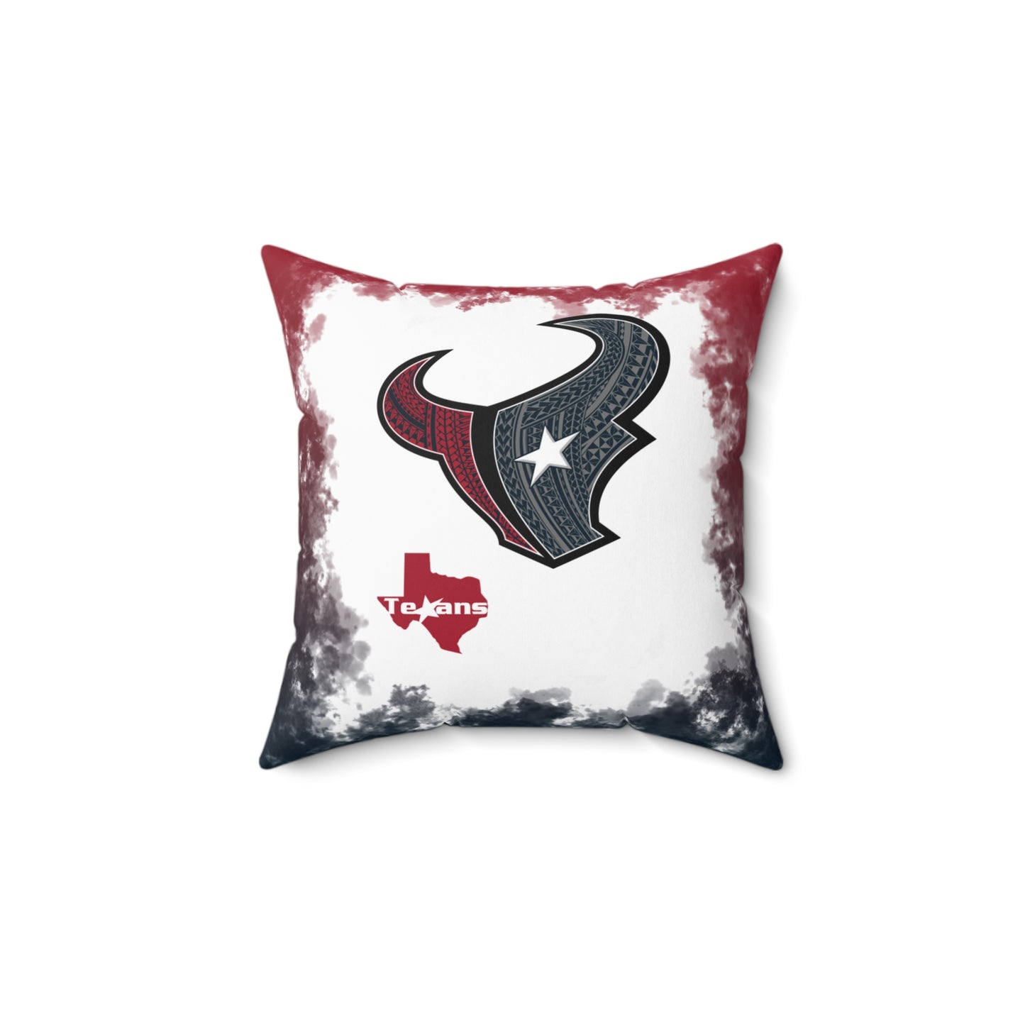 Texans Tribal Faux Suede Square Pillow Texans Faux Suede Pillow, Man Cave Gift for Him