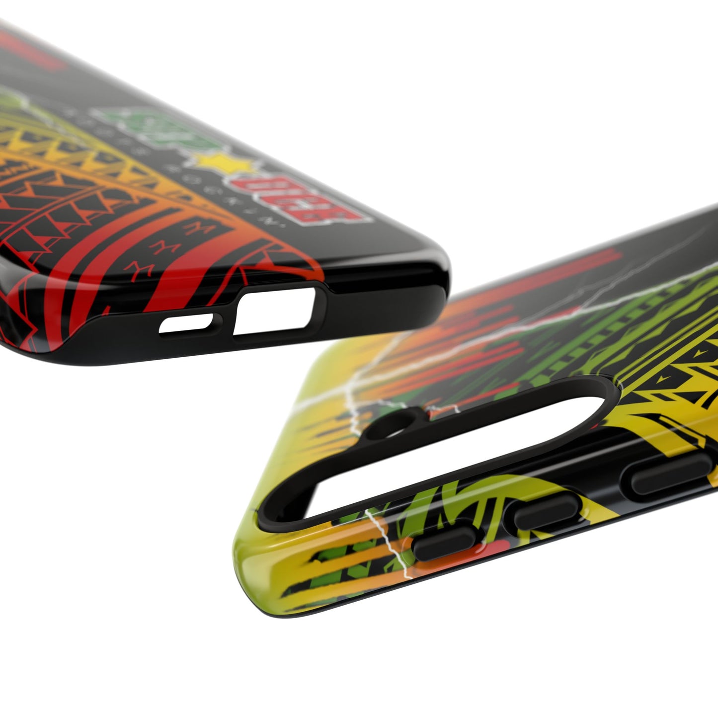 Tribal Turf Tough Cases: Vibrant Rasta-Inspired Phone Case