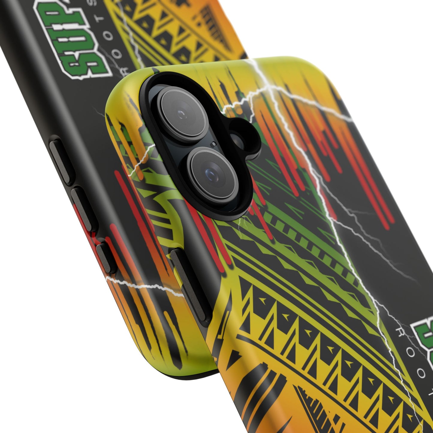 Tribal Turf Tough Cases: Vibrant Rasta-Inspired Phone Case