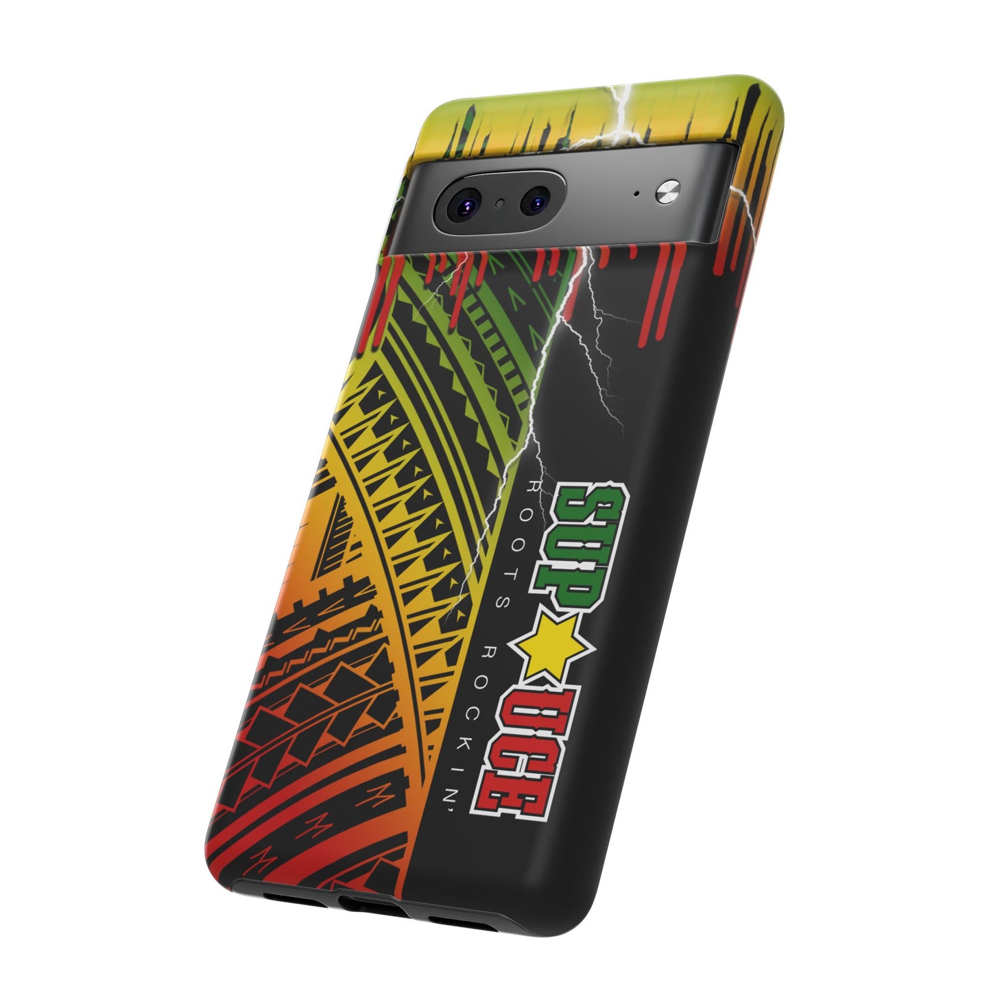 Tribal Turf Tough Cases: Vibrant Rasta-Inspired Phone Case