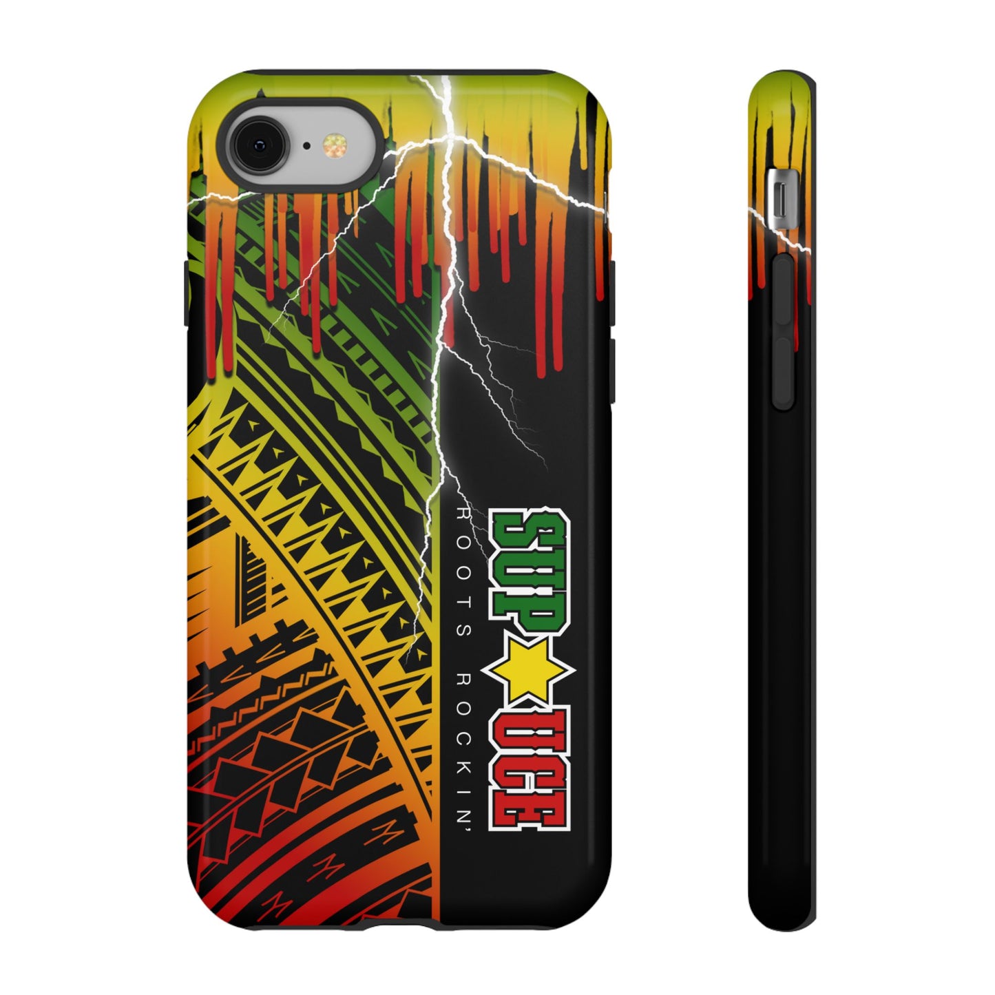 Tribal Turf Tough Cases: Vibrant Rasta-Inspired Phone Case