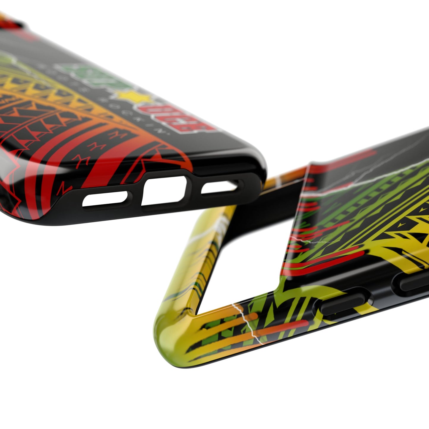 Tribal Turf Tough Cases: Vibrant Rasta-Inspired Phone Case