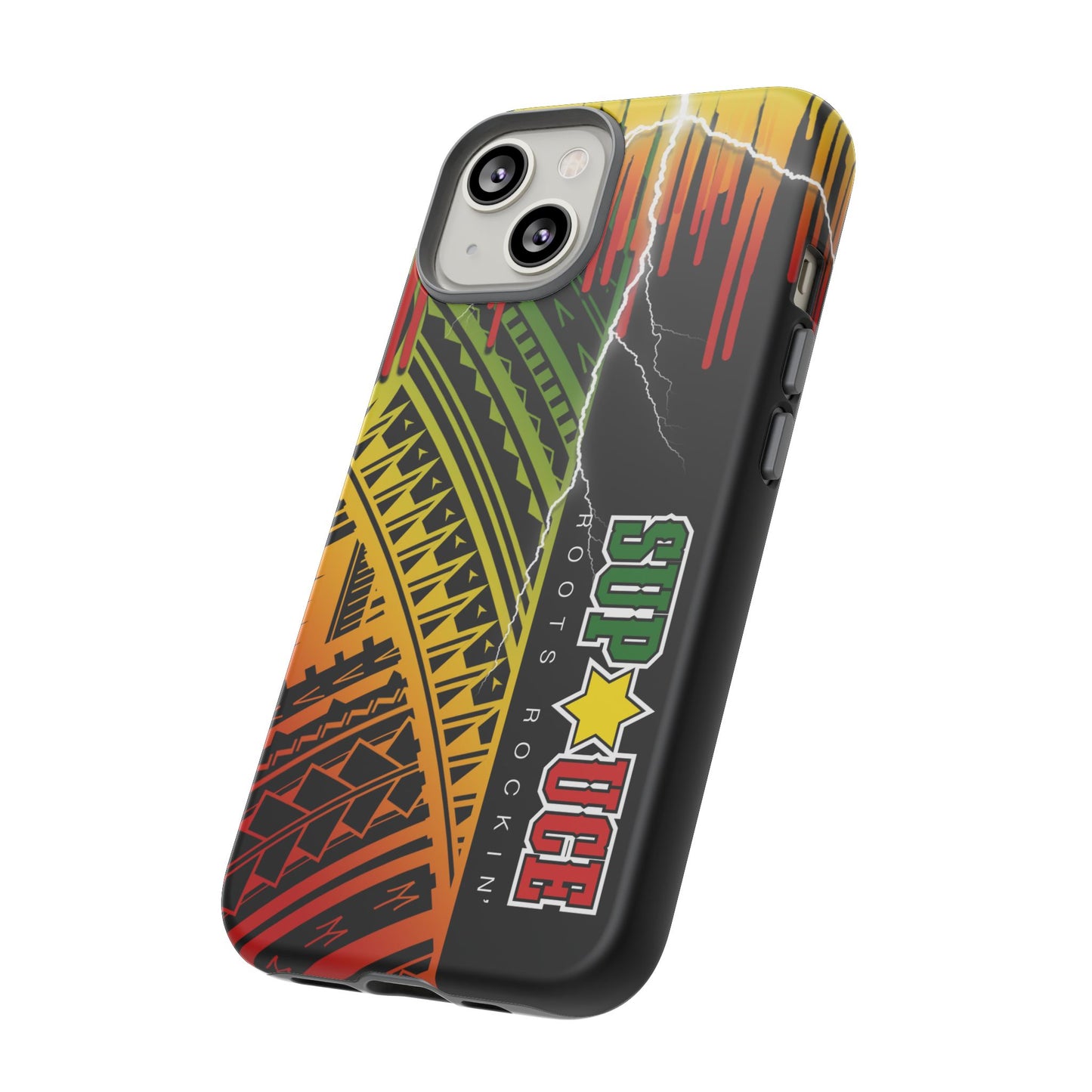 Tribal Turf Tough Cases: Vibrant Rasta-Inspired Phone Case