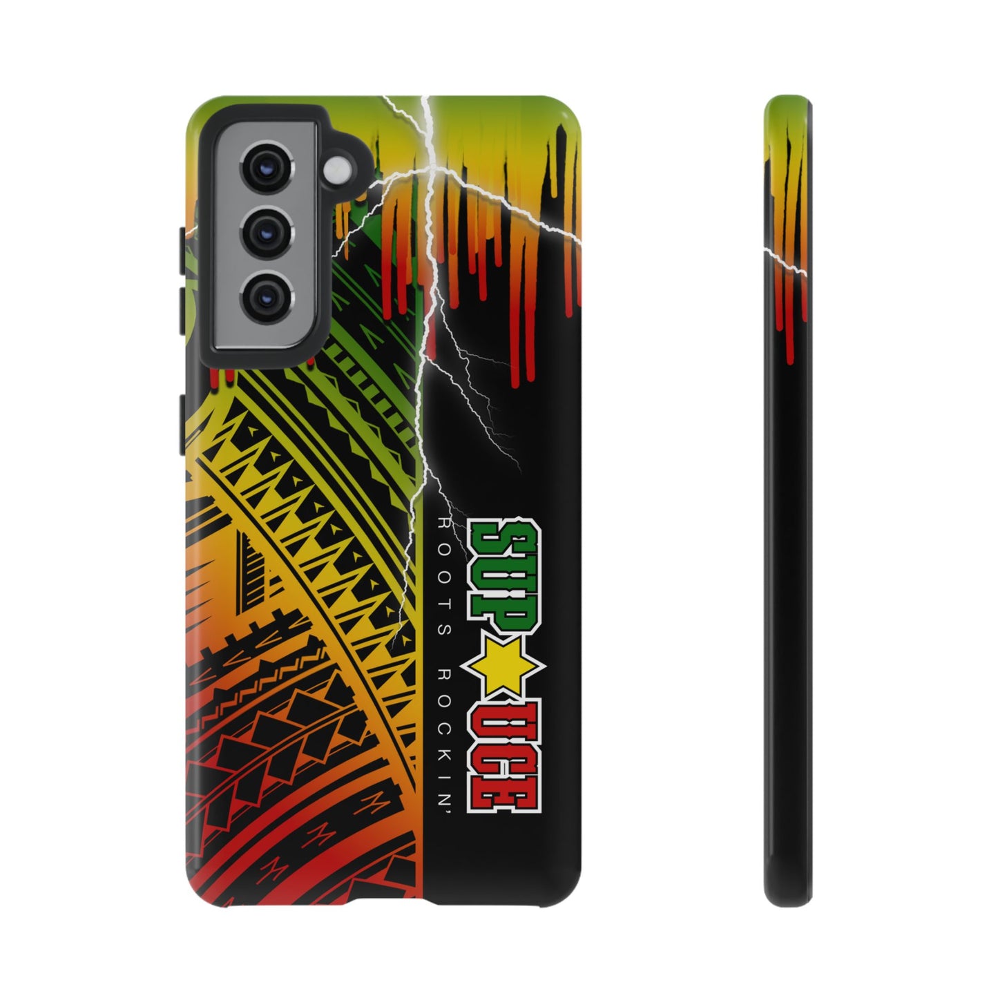 Tribal Turf Tough Cases: Vibrant Rasta-Inspired Phone Case