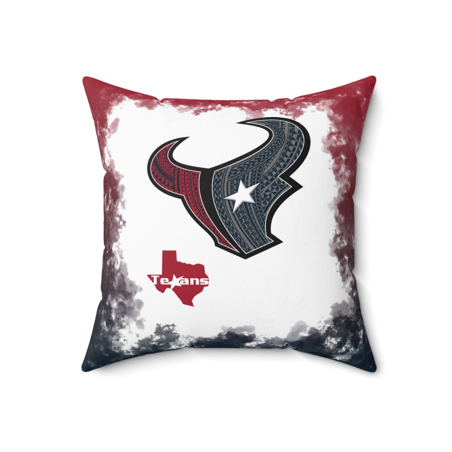 Texans Tribal Faux Suede Square Pillow Texans Faux Suede Pillow, Man Cave Gift for Him