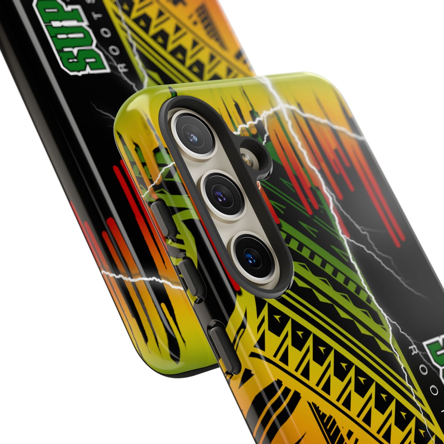 Tribal Turf Tough Cases: Vibrant Rasta-Inspired Phone Case