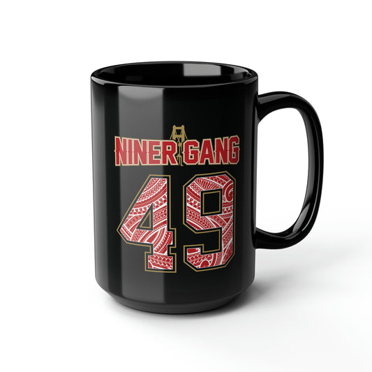 NINERGANG Black Mug, 15oz